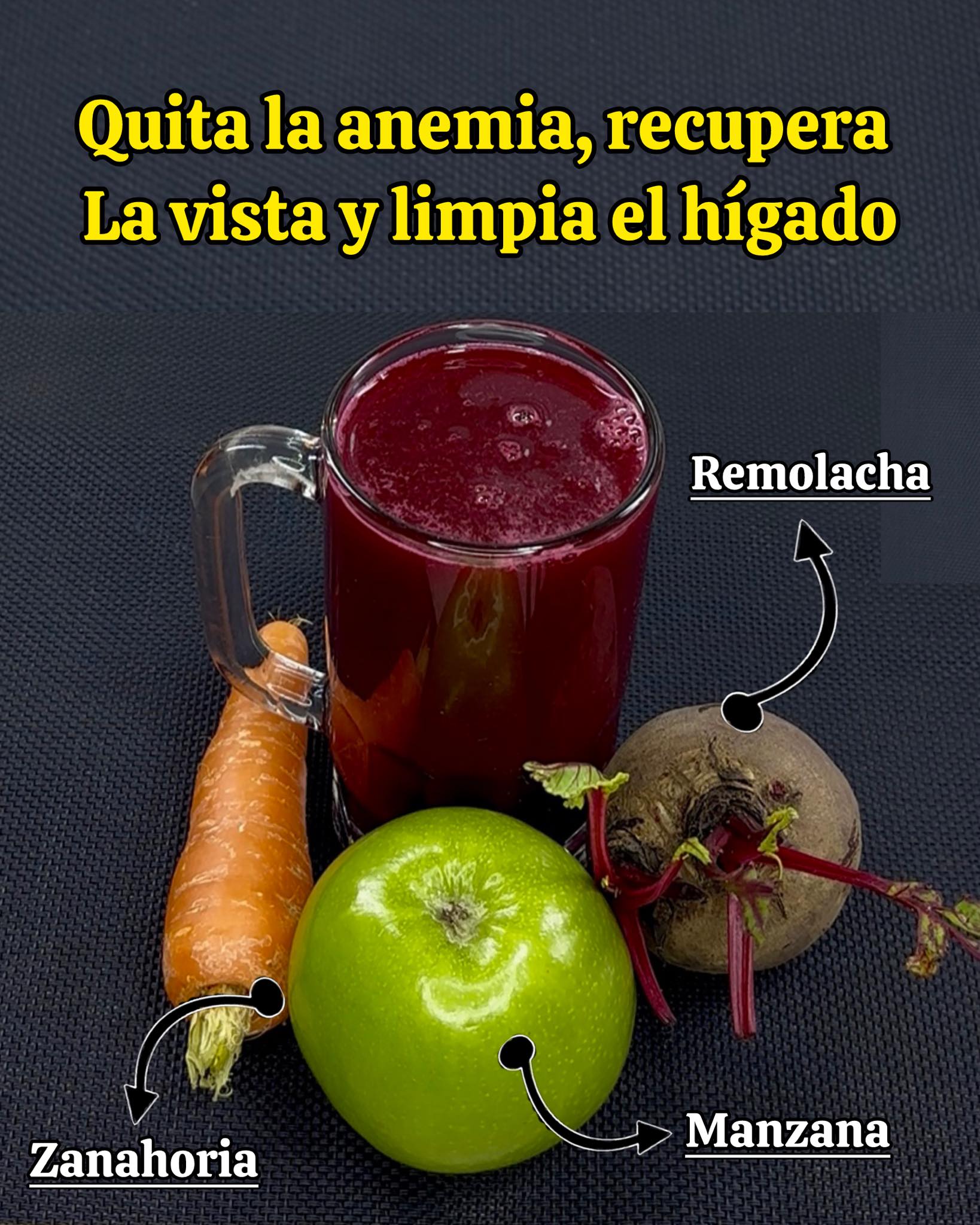 Batido de Remolacha, Zanahoria y Manzana