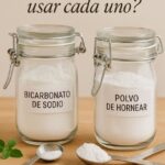 Diferencia entre el Bicarbonato de Sodio y el Polvo de Hornear