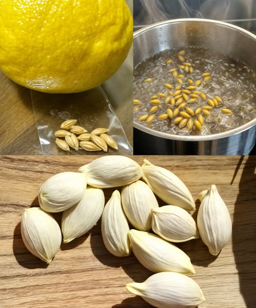 Proceso de preparación de semillas de limón