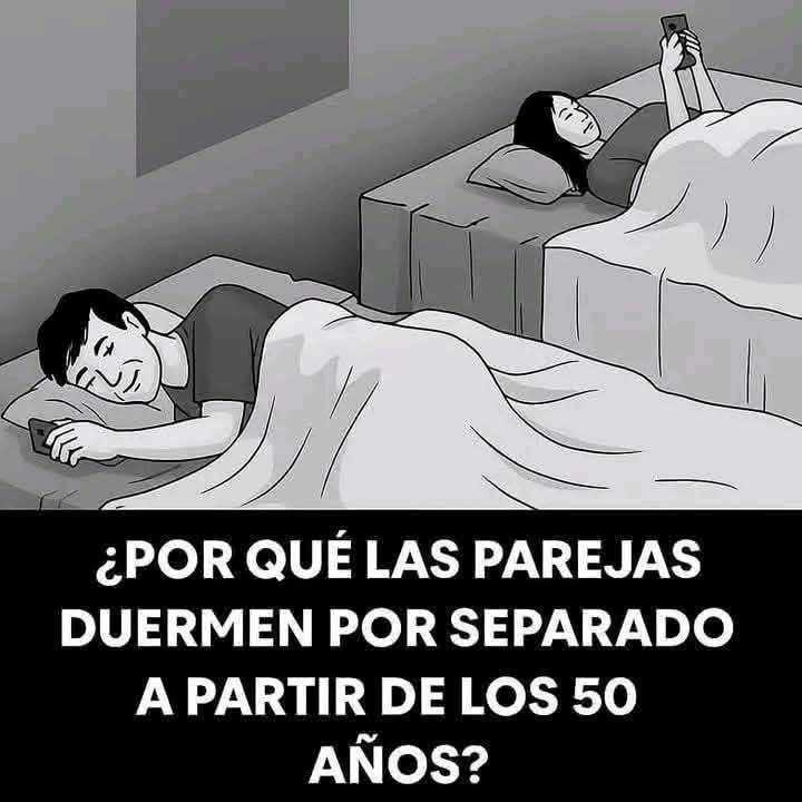 Parejas durmiendo en camas separadas