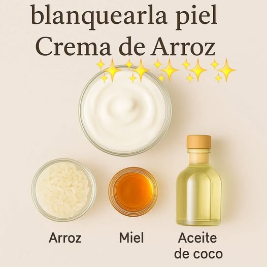 Ingredientes para la crema de arroz