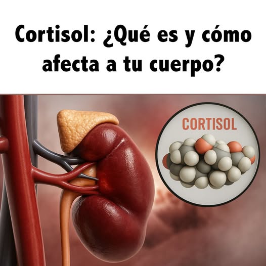 Modelo anatómico del cortisol en el cuerpo humano