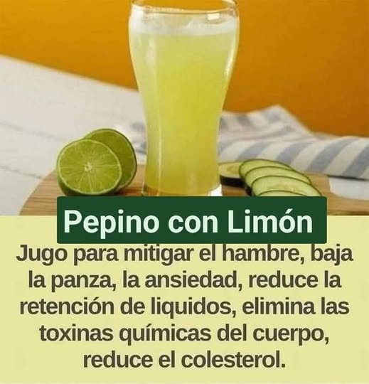 Jugo de pepino y limón