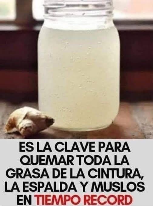 Bebida detox con jengibre