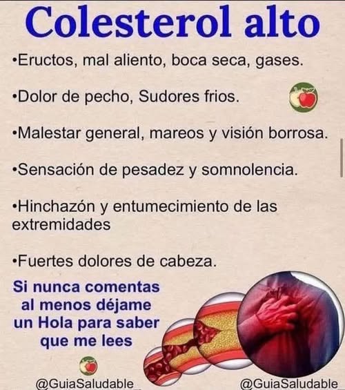Síntomas del Colesterol Alto