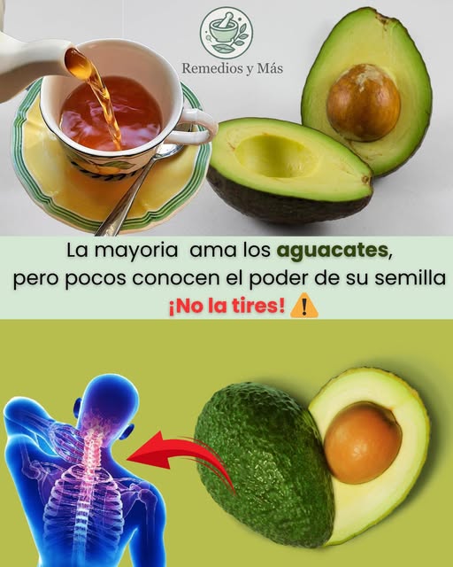 Taza de té con aguacate