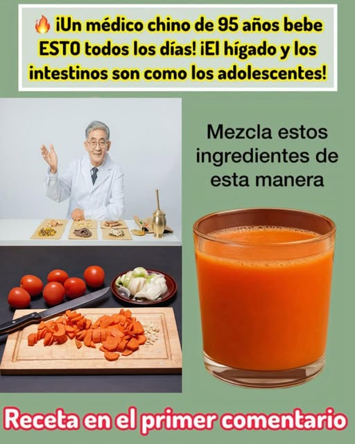 Bebida saludable de tomate, ajo y zanahoria