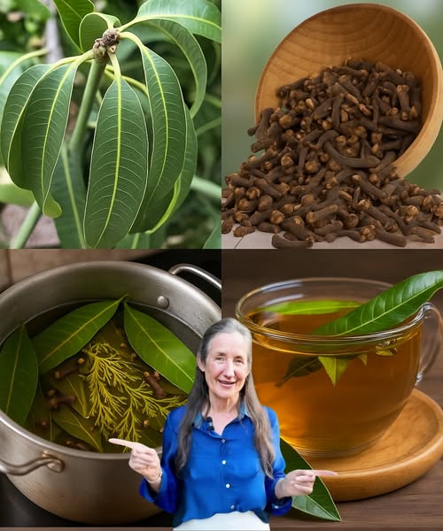 Té de hojas de mango con clavo