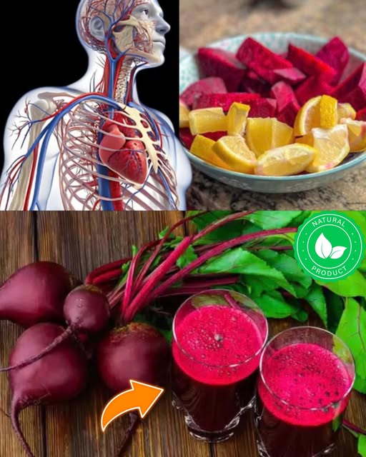 Remolachas frescas y jugo de remolacha