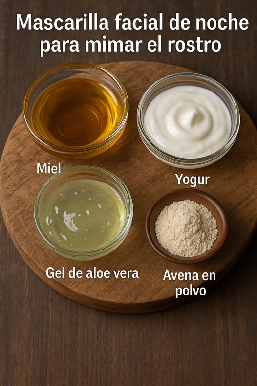 Ingredientes mascarilla facial de noche