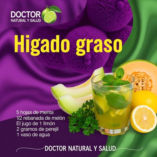 Licuado de melón con menta y perejil
