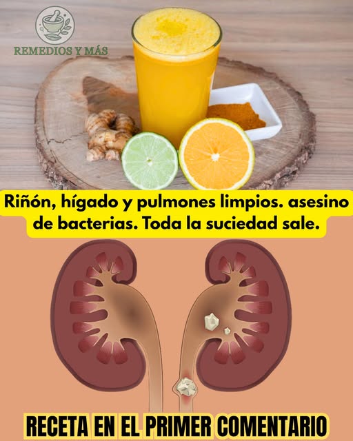 Bebida saludable con cúrcuma, jengibre y cítricos