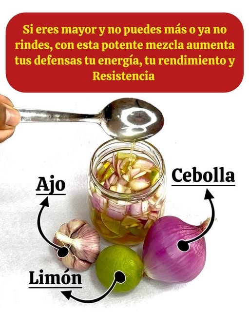 Mezcla de cebolla, ajo y limón