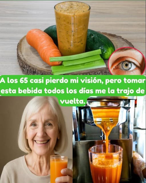 Jugo natural de zanahoria, pepino y apio