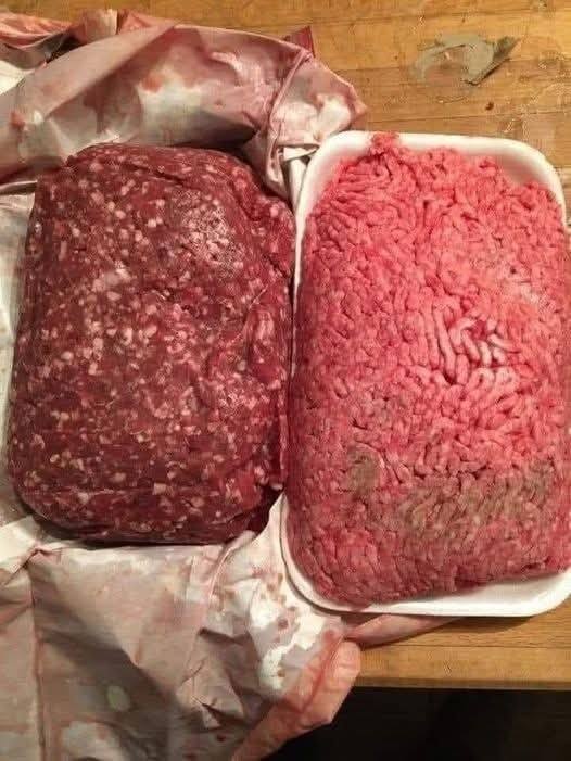 Comparativa de dos tipos de carne molida