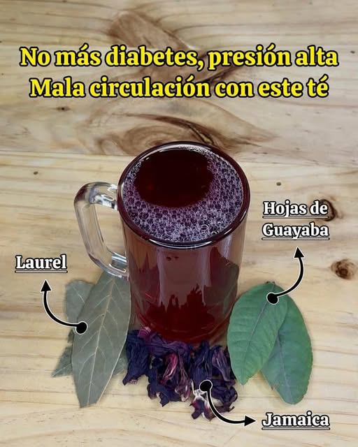 Té Natural de Laurel, Hojas de Guayaba y Jamaica