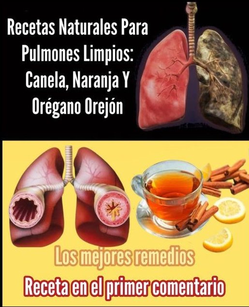 Pulmones limpios y té de canela y naranja
