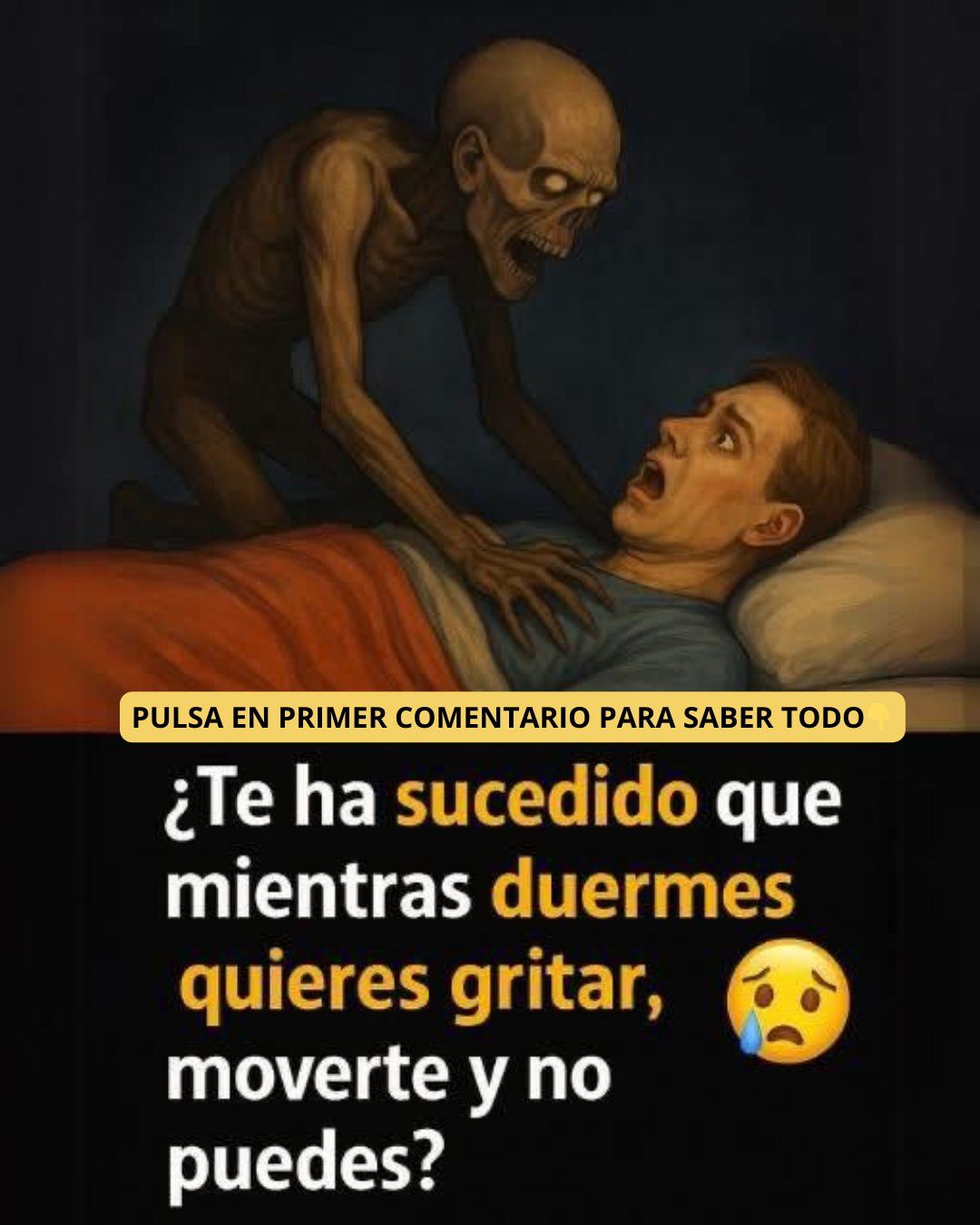 Ilustración sobre la parálisis del sueño