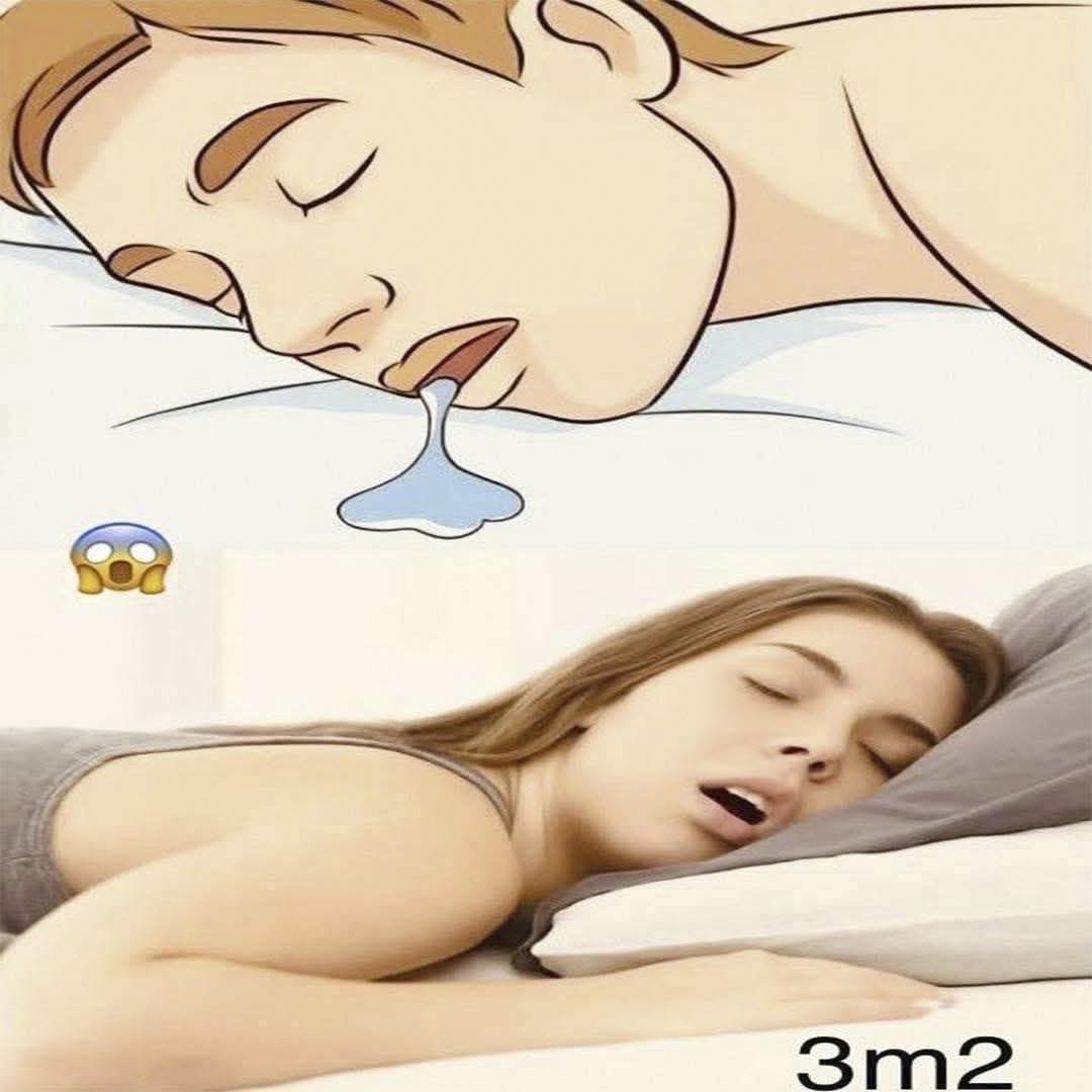 Persona durmiendo y babeando