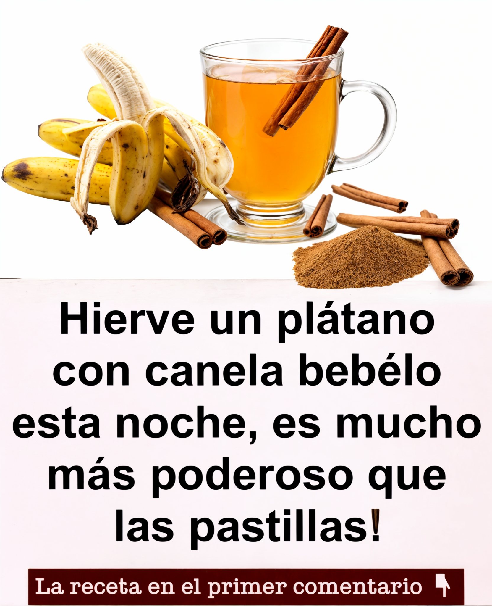 Preparación de plátano hervido con canela