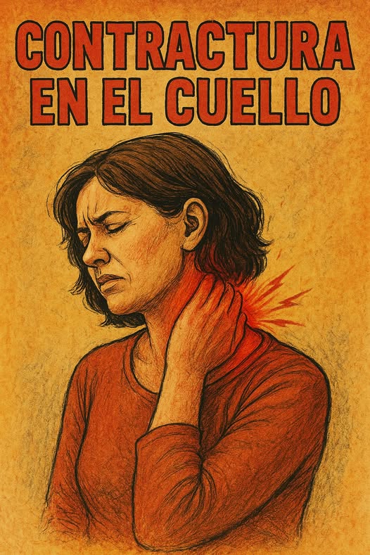 Mujer con dolor en el cuello