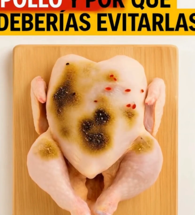 Partes del pollo contaminadas