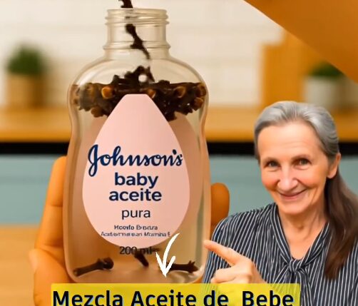Aceite de bebé y clavos de olor