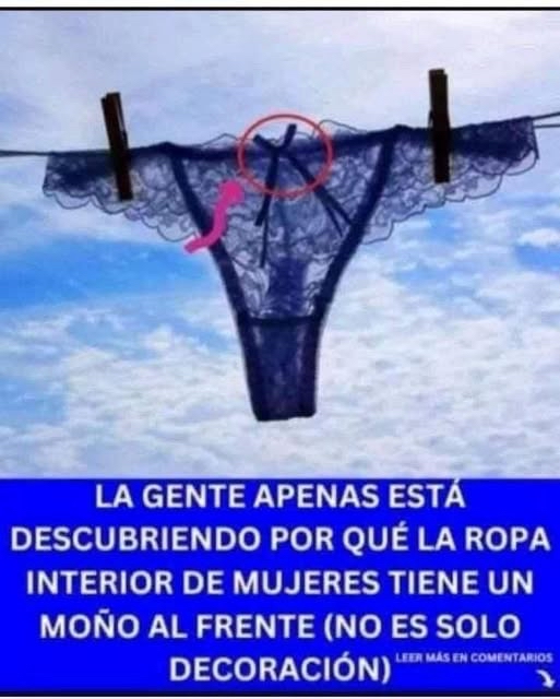 Ropa interior femenina con moño