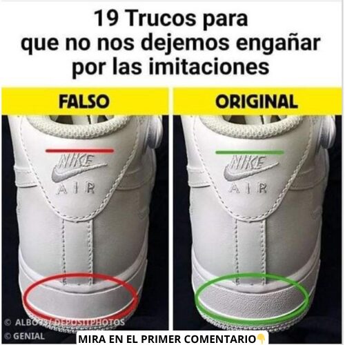 Comparación entre zapatillas originales y falsas