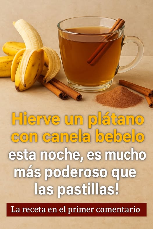 Bebida de plátano con canela