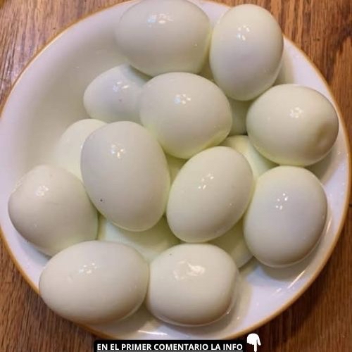 Plato de huevos cocidos
