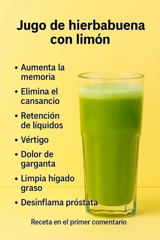 Jugo de Hierbabuena con Limón