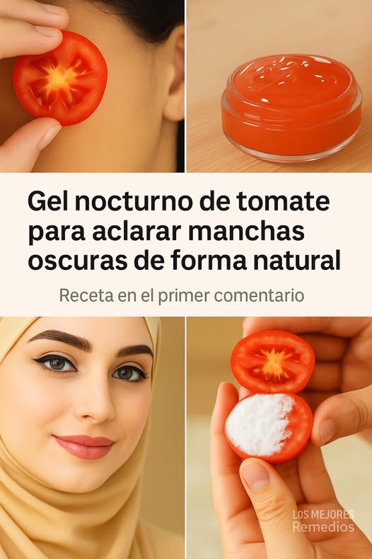 Gel nocturno de tomate para aclarar manchas oscuras