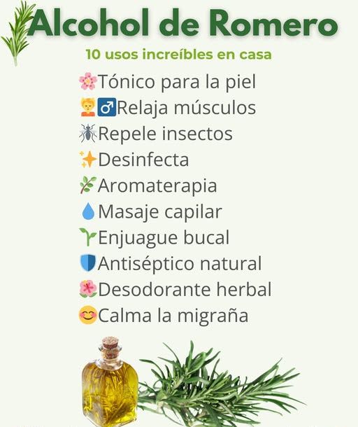 Botella de aceite de romero