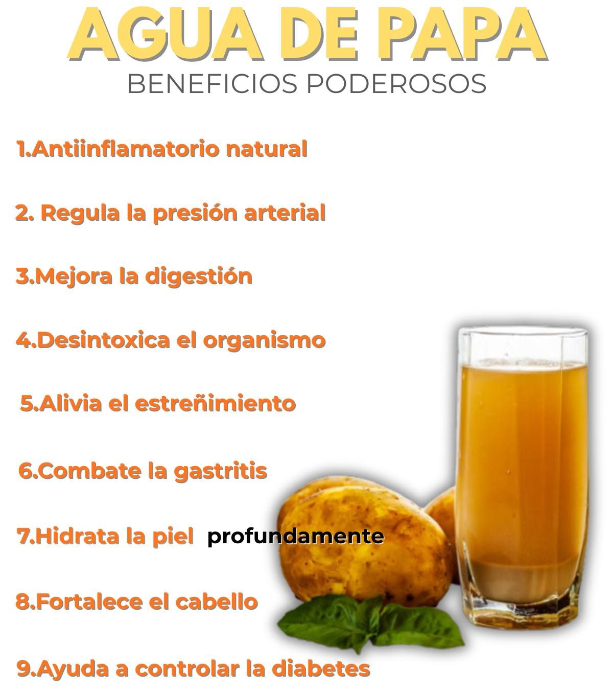 Agua de Papa y sus beneficios