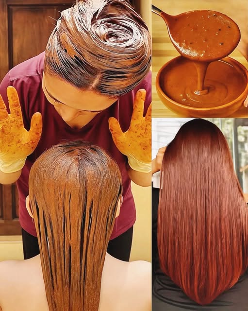 Aplicación de henna en el cabello