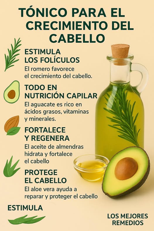 Tónico para el crecimiento del cabello