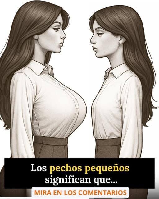 Ilustración de mujeres de perfil con diferentes tamaños de senos