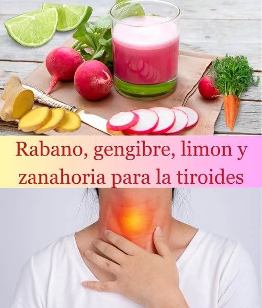 Jugo de rábanos, jengibre, limón y zanahorias