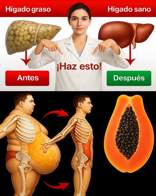 Comparación entre hígado graso y hígado sano