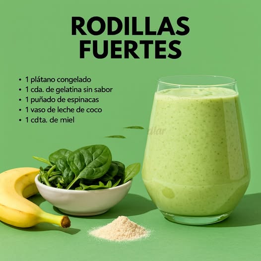 Batido saludable de plátano y espinacas