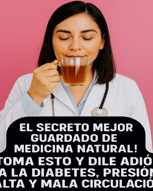 Médico naturalista sosteniendo una taza de té