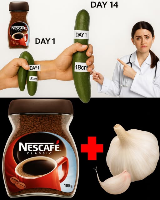 Imagen de café instantáneo y ajo como elixir de salud