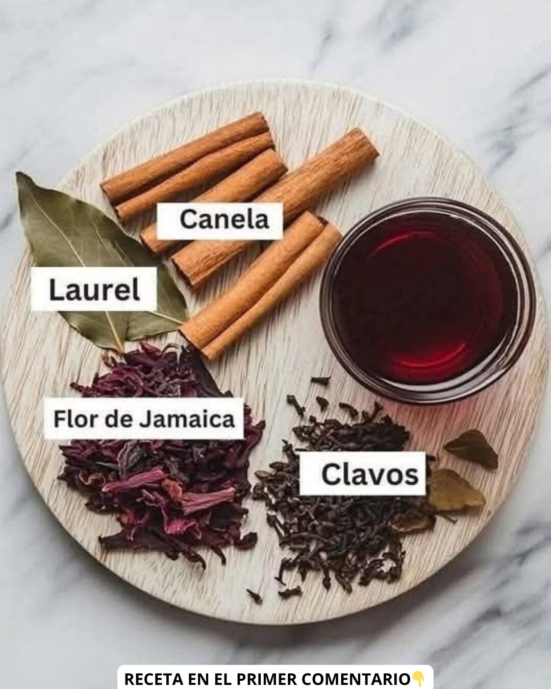 Ingredientes naturales para infusión