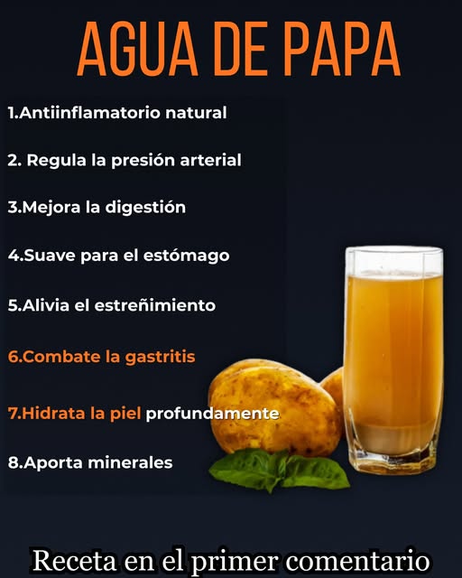 Agua de papa y sus beneficios