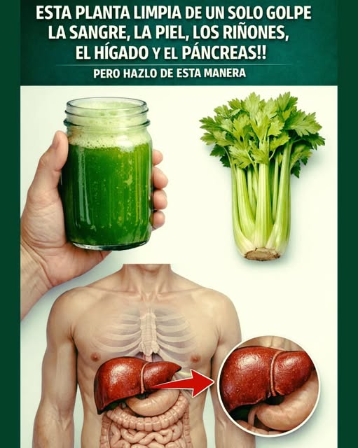 Jugo de apio fresco