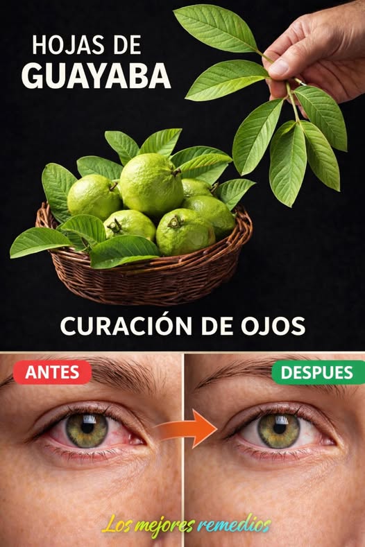 Hojas de guayaba para curación de ojos