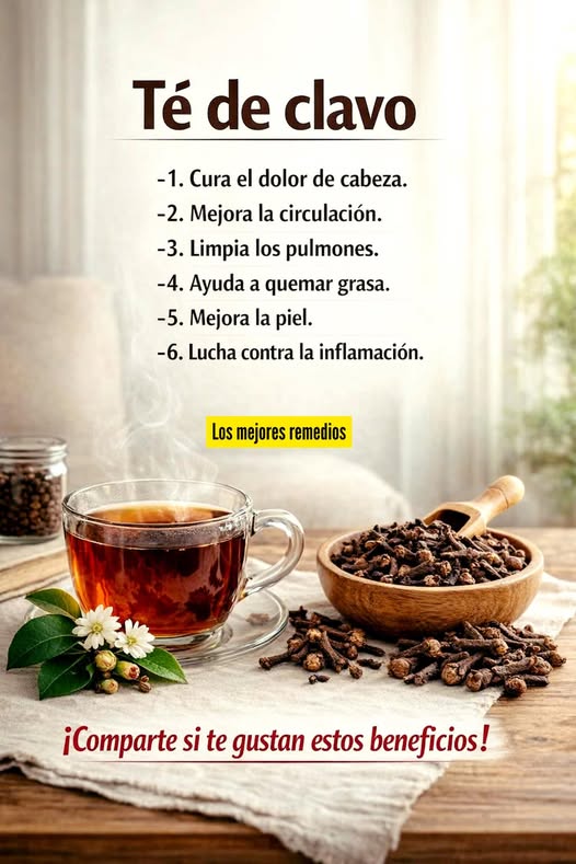 Té de clavo y clavos de olor