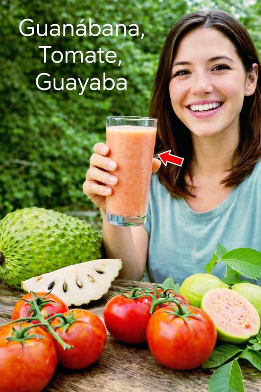 Batido Saludable de Guanábana, Tomate y Guayaba