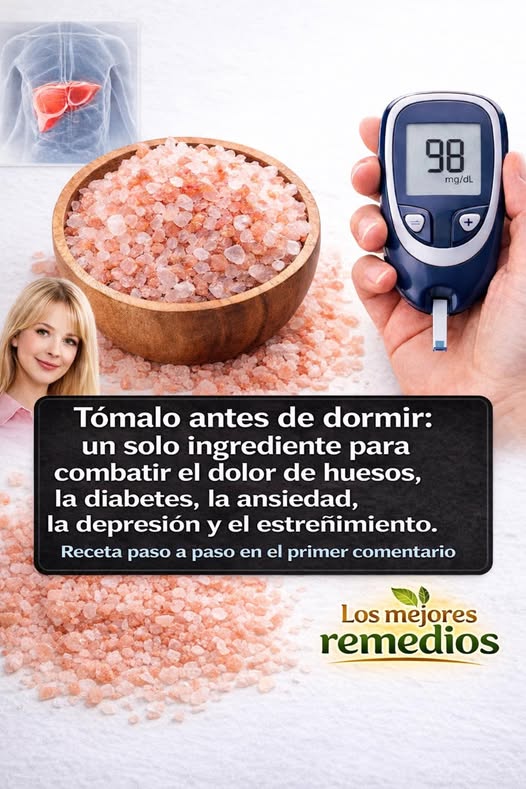 Sal rosada y medidor de glucosa